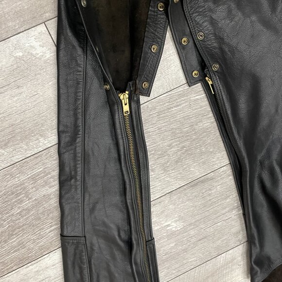Leather Motorcycle Chaps US Made S Custom - Picture 6 of 7